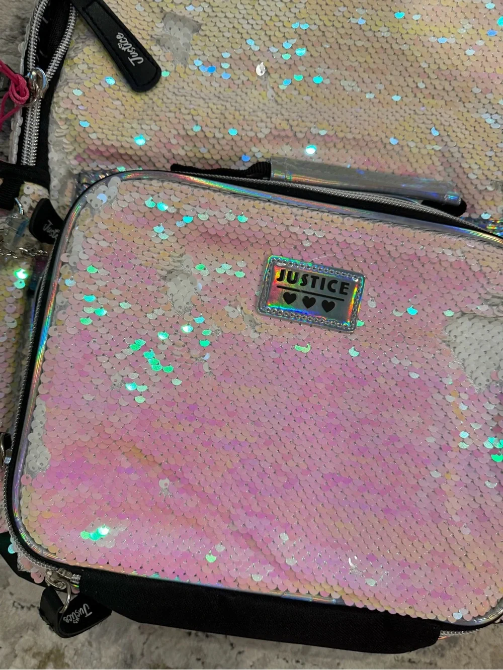 Justice Sequin Backpack Set 🎀✨